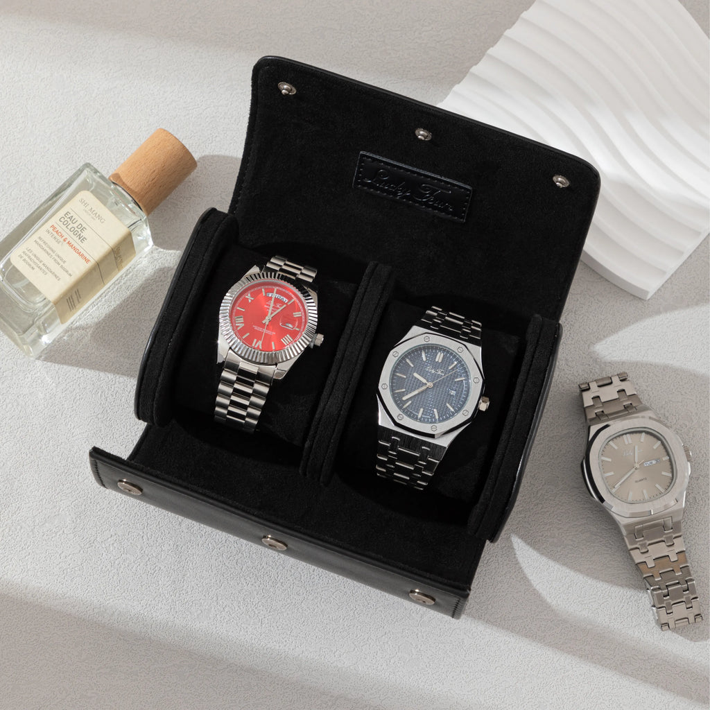 Premium Leather Watch Roll